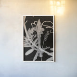 Flower Dreams BW II by Nathan Larson. shown as a paper print in a white frame. Available as a archival giclee rolled canvas, fine art paper, or poster print. SKU 103192h.
