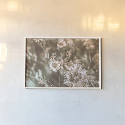 Flower Power by Nathan Larson. shown as a paper print in a white frame. Available as a archival giclee rolled canvas, fine art paper, or poster print. SKU 71625i.