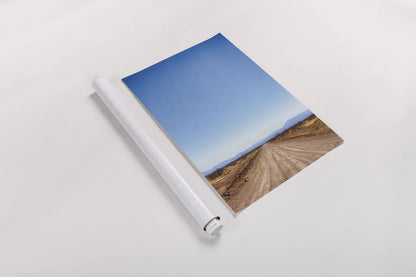 Follow Your Road by Nathan Larson. shown as a rolled paper print. Available as archival giclee rolled canvas, fine art paper, or poster print. SKU 77275h.