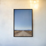 Follow Your Road by Nathan Larson. shown as a paper print in a black flame. Available as a archival giclee rolled canvas, fine art paper, or poster print. SKU 77275h.