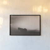 Following Along Sepia by Nathan Larson. shown as a paper print in a black flame. Available as a archival giclee rolled canvas, fine art paper, or poster print. SKU 104269i.