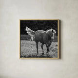 Frolick by Nathan Larson. Shown in a natural wood glass frame for a timeless modern aesthetic. Available as an archival giclee rolled canvas, fine art paper, or poster print. SKU 83981a.