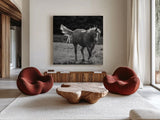 Frolick by Nathan Larson. Shown as extra-large giant wall art in a modern living room. Available as an archival giclee rolled canvas, fine art paper, or poster print. SKU 83981a.