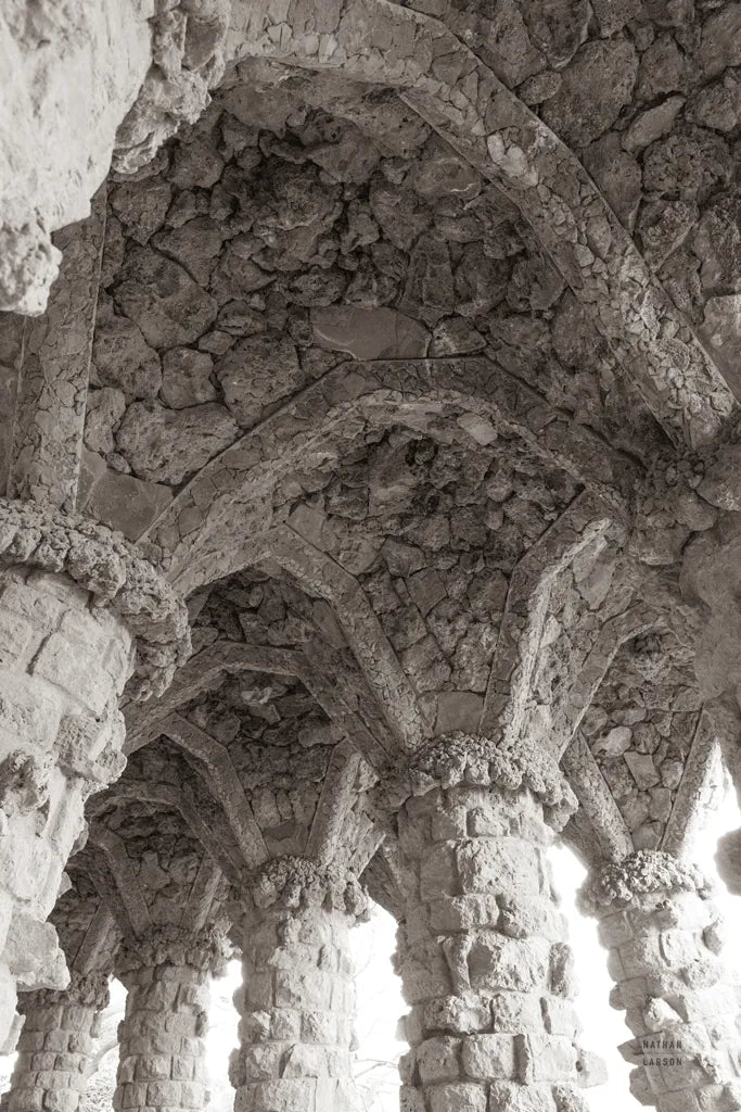 Gaudi Vaults I by Nathan Larson. SKU 87718h. Archival Giclee Fine art print for wall decor.