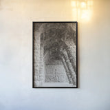 Gaudi Vaults II by Nathan Larson. shown as a paper print in a black flame. Available as a archival giclee rolled canvas, fine art paper, or poster print. SKU 87719h.