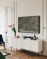 Georgia Afternoon by Nathan Larson. shown as a framed stretched canvas in a living room above a console. Available as a archival giclee rolled canvas, fine art paper, or poster print. SKU 97436i.
