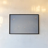 Georgia Seagulls I by Nathan Larson. shown as a paper print in a black flame. Available as a archival giclee rolled canvas, fine art paper, or poster print. SKU 85270i.