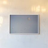 Georgia Seagulls II by Nathan Larson. shown as a paper print in a white frame. Available as a archival giclee rolled canvas, fine art paper, or poster print. SKU 85271i.