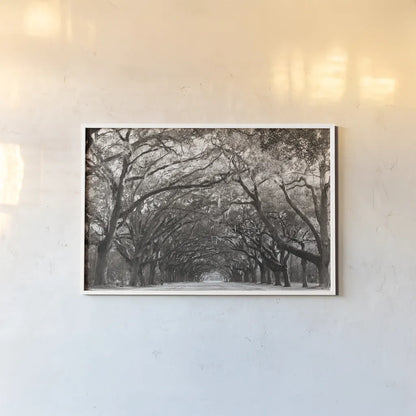 Georgia Stroll by Nathan Larson. shown as a paper print in a white frame. Available as a archival giclee rolled canvas, fine art paper, or poster print. SKU 97581i.