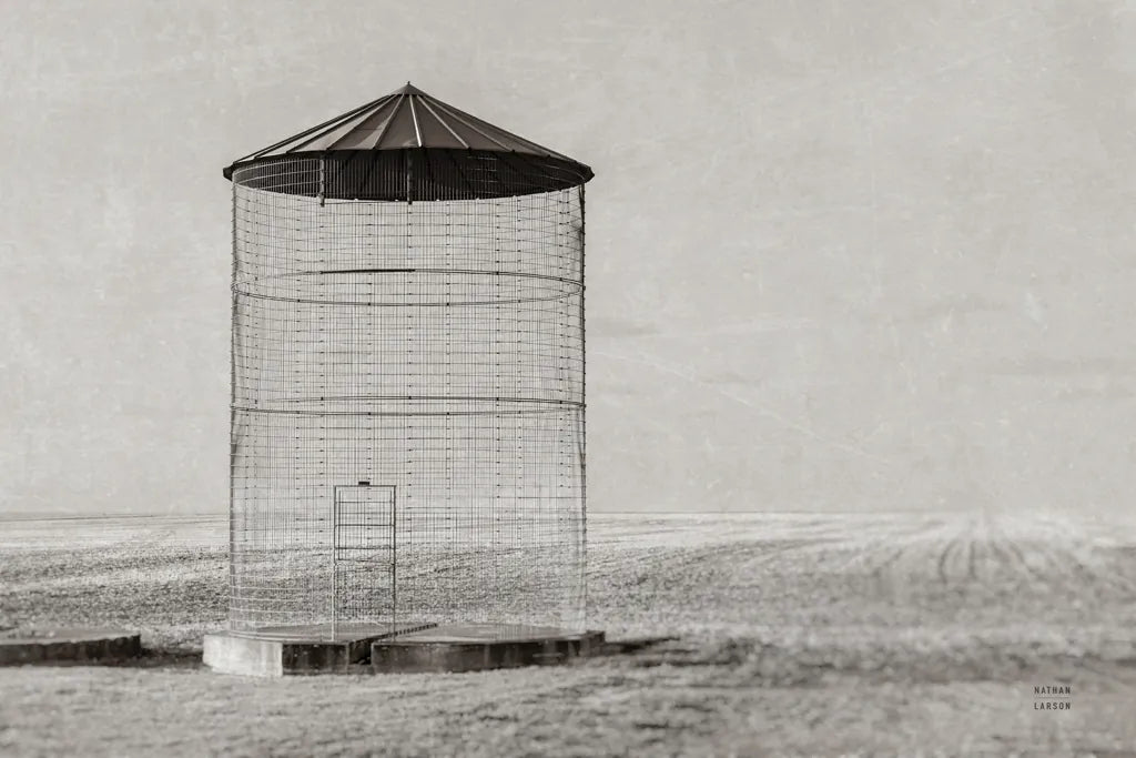 Ghost Silo by Nathan Larson. SKU 98343i. Archival Giclee Fine art print for wall decor.