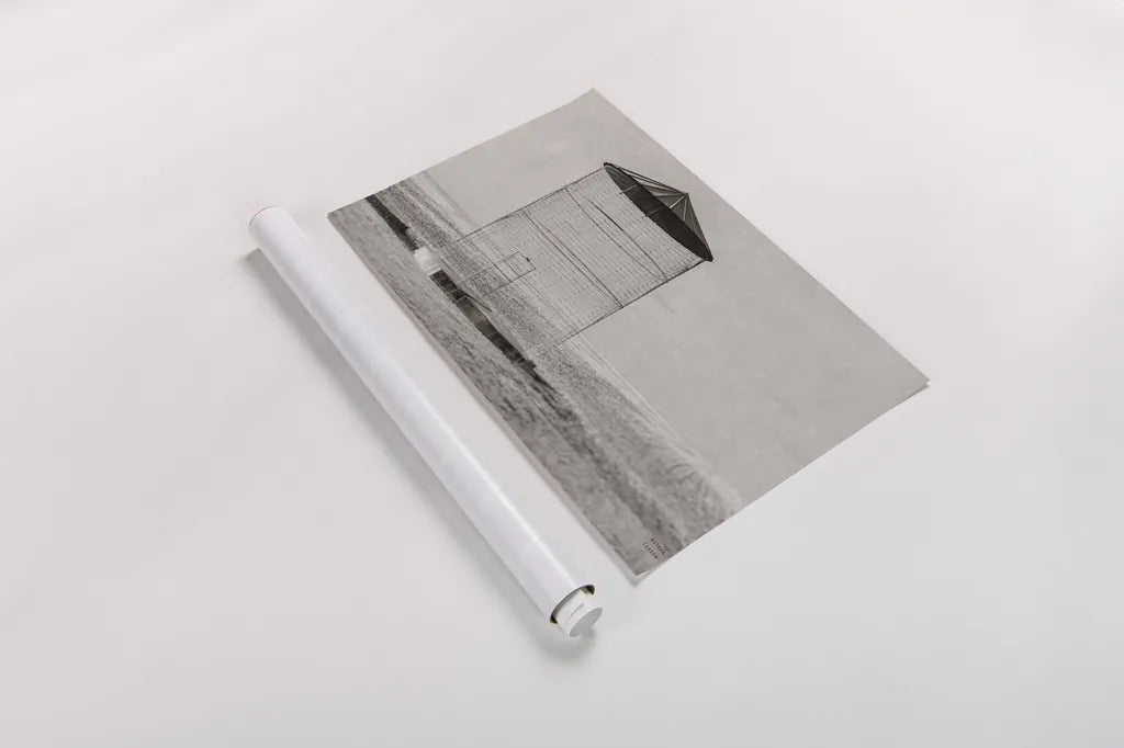 Ghost Silo by Nathan Larson. shown as a rolled paper print. Available as archival giclee rolled canvas, fine art paper, or poster print. SKU 98343i.