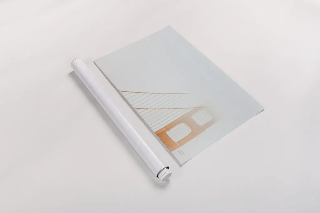 Golden Gate Fog Bright by Nathan Larson. shown as a rolled paper print. Available as archival giclee rolled canvas, fine art paper, or poster print. SKU 87946i.