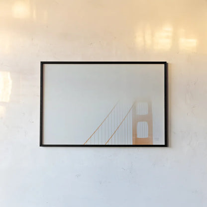 Golden Gate Fog Bright by Nathan Larson. shown as a paper print in a black flame. Available as a archival giclee rolled canvas, fine art paper, or poster print. SKU 87946i.