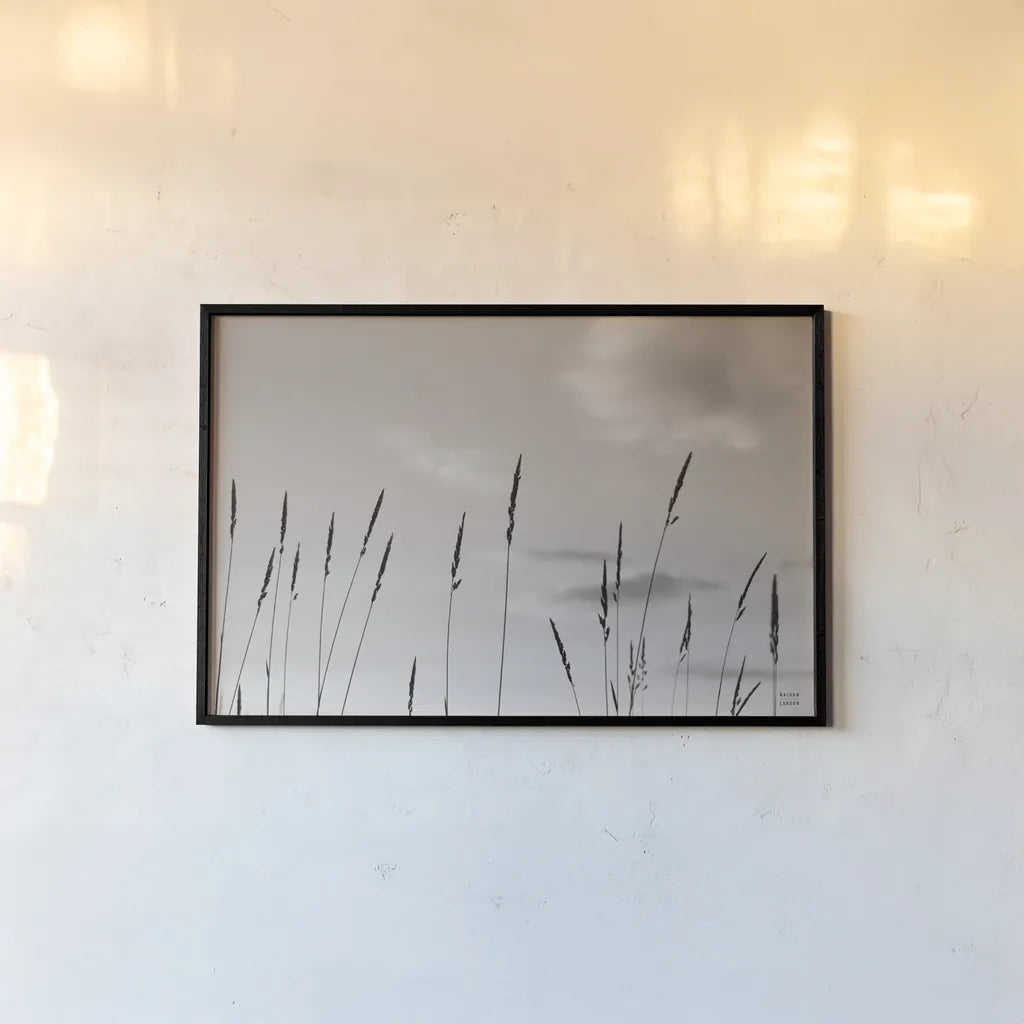 Grasslands by Nathan Larson. shown as a paper print in a black flame. Available as a archival giclee rolled canvas, fine art paper, or poster print. SKU 83985i.
