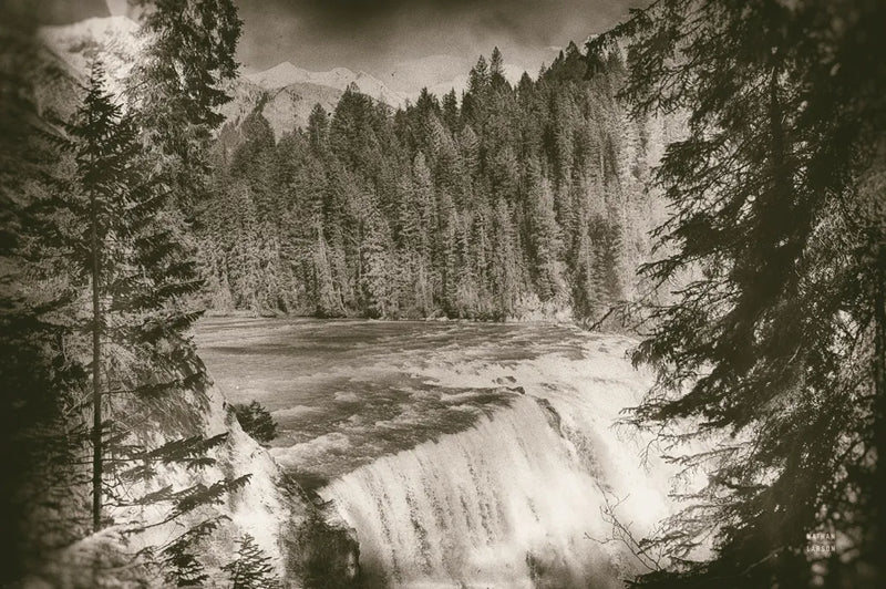 Hidden Falls by Nathan Larson. SKU 82410i. Archival Giclee Fine art print for wall decor.
