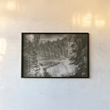 Hidden Falls by Nathan Larson. shown as a paper print in a black flame. Available as a archival giclee rolled canvas, fine art paper, or poster print. SKU 82410i.