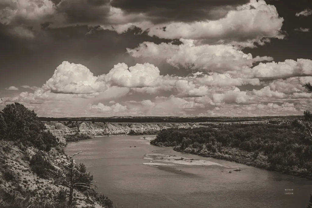 High Above Yellowstone River by Nathan Larson. SKU 96618i. Archival Giclee Fine art print for wall decor.