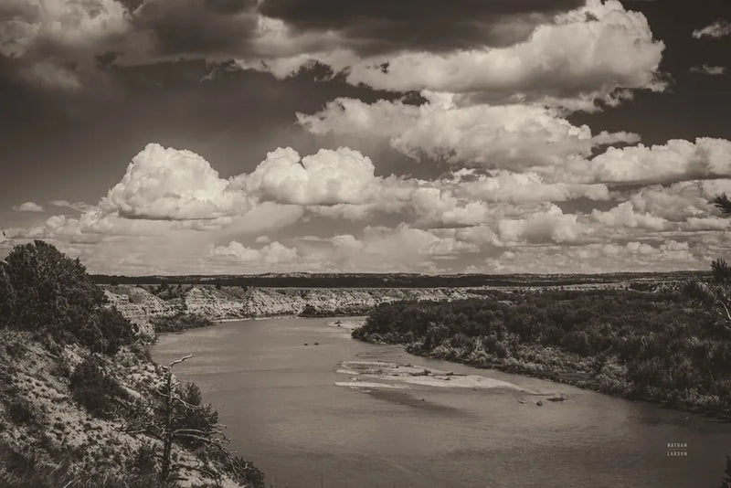 High Above Yellowstone River by Nathan Larson. SKU 96618i. Archival Giclee Fine art print for wall decor.