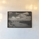High Above Yellowstone River by Nathan Larson. shown as a paper print in a black flame. Available as a archival giclee rolled canvas, fine art paper, or poster print. SKU 96618i.