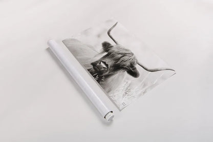 Highland Meadow Portrait BW by Nathan Larson. shown as a rolled paper print. Available as archival giclee rolled canvas, fine art paper, or poster print. SKU 100485i.