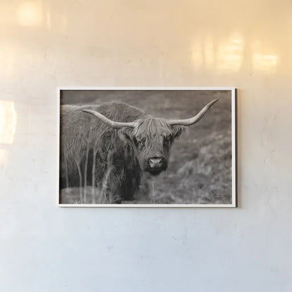 Highland Spring by Nathan Larson. shown as a paper print in a white frame. Available as a archival giclee rolled canvas, fine art paper, or poster print. SKU 79111i.