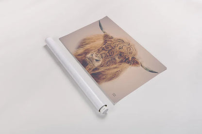 Highland in the Winter Fog by Nathan Larson. shown as a rolled paper print. Available as archival giclee rolled canvas, fine art paper, or poster print. SKU 77565i.