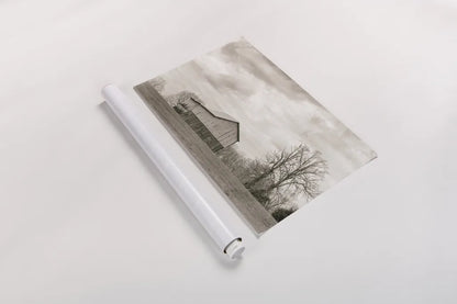 Hilltop Barn View by Nathan Larson. shown as a rolled paper print. Available as archival giclee rolled canvas, fine art paper, or poster print. SKU 98029i.