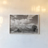 Historic Row by Nathan Larson. shown as a paper print in a white frame. Available as a archival giclee rolled canvas, fine art paper, or poster print. SKU 87944i.