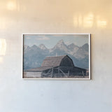 Historic Row II by Nathan Larson. shown as a paper print in a white frame. Available as a archival giclee rolled canvas, fine art paper, or poster print. SKU 89455i.