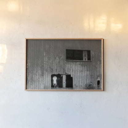 Hole in the Wall II by Nathan Larson. shown as a paper print in a natural frame. Available as a archival giclee rolled canvas, fine art paper, or poster print. SKU 89481i.