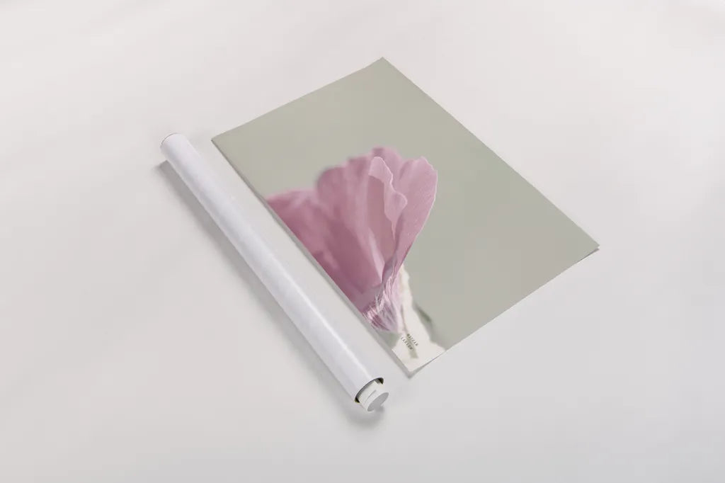 Hollyhock Edge by Nathan Larson. shown as a rolled paper print. Available as archival giclee rolled canvas, fine art paper, or poster print. SKU 81198i.