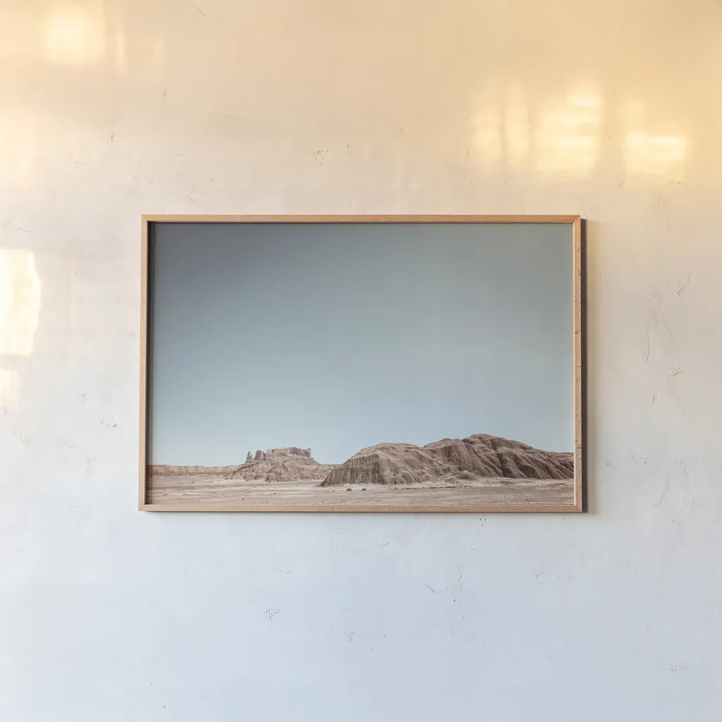 Homeland I by Nathan Larson. shown as a paper print in a natural frame. Available as a archival giclee rolled canvas, fine art paper, or poster print. SKU 86710i.