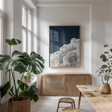 I Live Here Now II by Nathan Larson. shown as a print in a natural wood frame in a dining room. Available as a archival giclee rolled canvas, fine art paper, or poster print. SKU 103208h.