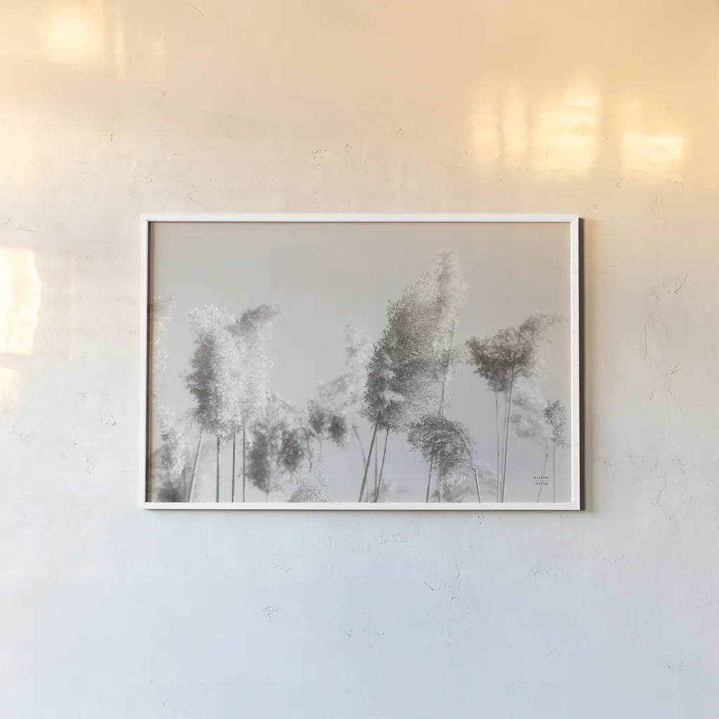 In the Wind II by Nathan Larson. shown as a paper print in a white frame. Available as a archival giclee rolled canvas, fine art paper, or poster print. SKU 79427i.