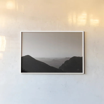 Into the Country by Nathan Larson. shown as a paper print in a white frame. Available as a archival giclee rolled canvas, fine art paper, or poster print. SKU 86075i.