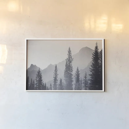Kananaskis Country by Nathan Larson. shown as a paper print in a white frame. Available as a archival giclee rolled canvas, fine art paper, or poster print. SKU 94836i.