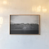 Kenai Lake by Nathan Larson. shown as a paper print in a natural frame. Available as a archival giclee rolled canvas, fine art paper, or poster print. SKU 99780i.