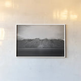 Kenai Lake by Nathan Larson. shown as a paper print in a white frame. Available as a archival giclee rolled canvas, fine art paper, or poster print. SKU 99780i.