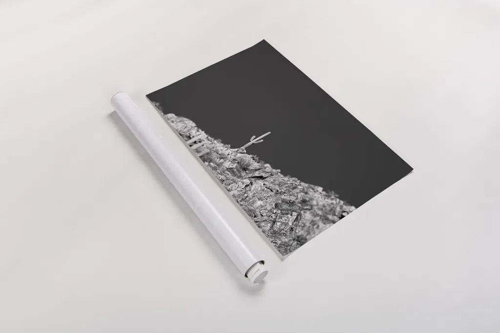 King of the Mountain by Nathan Larson. shown as a rolled paper print. Available as archival giclee rolled canvas, fine art paper, or poster print. SKU 90442i.