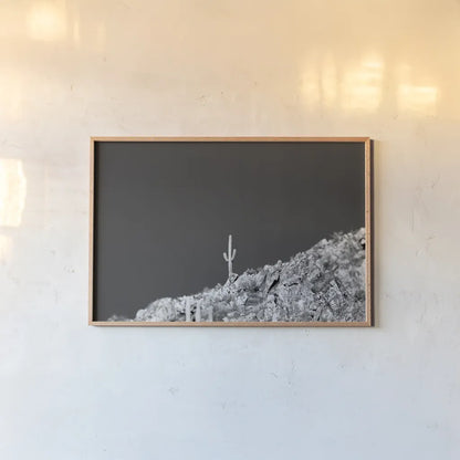 King of the Mountain by Nathan Larson. shown as a paper print in a natural frame. Available as a archival giclee rolled canvas, fine art paper, or poster print. SKU 90442i.