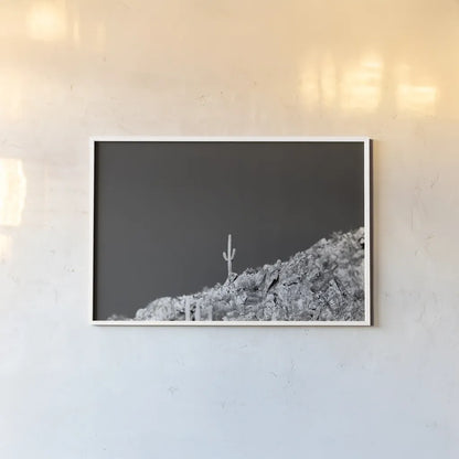 King of the Mountain by Nathan Larson. shown as a paper print in a white frame. Available as a archival giclee rolled canvas, fine art paper, or poster print. SKU 90442i.