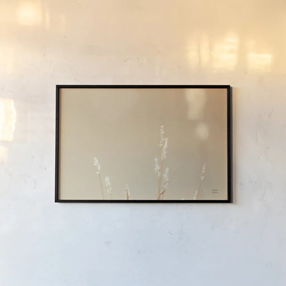 Lakeside Grasses I by Nathan Larson. shown as a paper print in a black flame. Available as a archival giclee rolled canvas, fine art paper, or poster print. SKU 76208i.