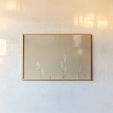 Lakeside Grasses I by Nathan Larson. shown as a paper print in a natural frame. Available as a archival giclee rolled canvas, fine art paper, or poster print. SKU 76208i.