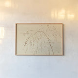 Lakeside Grasses V by Nathan Larson. shown as a paper print in a natural frame. Available as a archival giclee rolled canvas, fine art paper, or poster print. SKU 76212i.