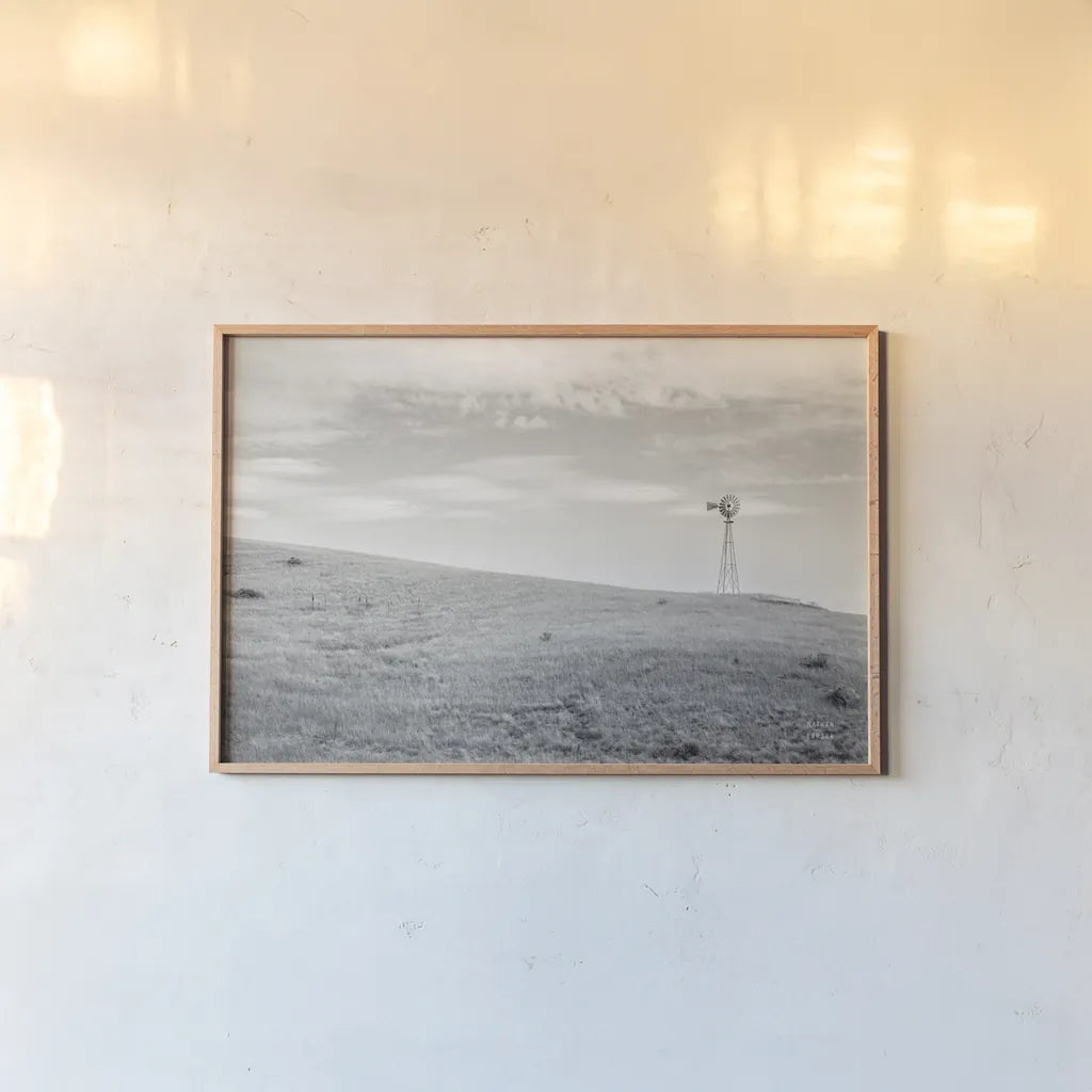 Last Well by Nathan Larson. shown as a paper print in a natural frame. Available as a archival giclee rolled canvas, fine art paper, or poster print. SKU 87639i.