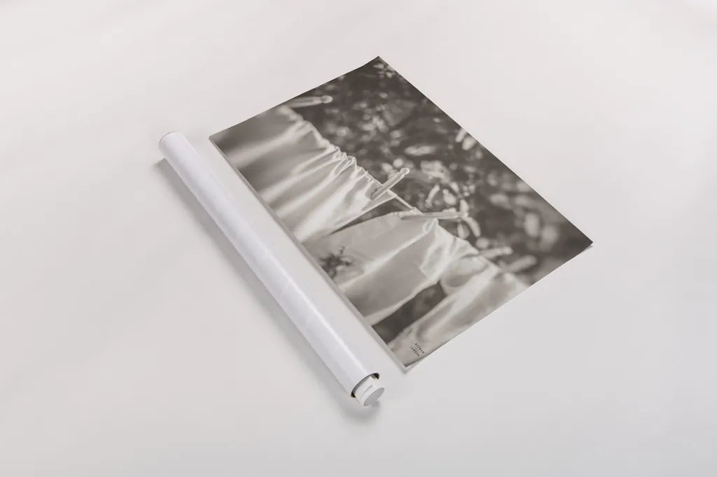 Laundry Day I Neutral by Nathan Larson. shown as a rolled paper print. Available as archival giclee rolled canvas, fine art paper, or poster print. SKU 99411i.