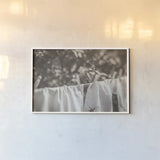 Laundry Day I Neutral by Nathan Larson. shown as a paper print in a white frame. Available as a archival giclee rolled canvas, fine art paper, or poster print. SKU 99411i.