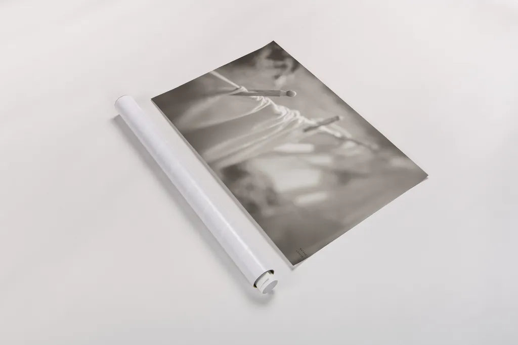 Laundry Day II Neutral by Nathan Larson. shown as a rolled paper print. Available as archival giclee rolled canvas, fine art paper, or poster print. SKU 99412i.