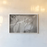Laundry Day II Neutral by Nathan Larson. shown as a paper print in a white frame. Available as a archival giclee rolled canvas, fine art paper, or poster print. SKU 99412i.
