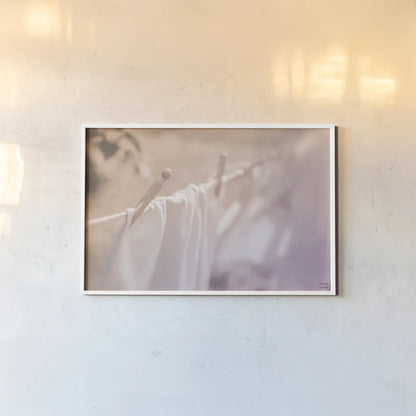 Laundry Day II Pastel by Nathan Larson. shown as a paper print in a white frame. Available as a archival giclee rolled canvas, fine art paper, or poster print. SKU 99410i.